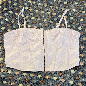 Lace Bustier Top in Light Pink